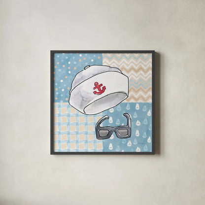 Coastal Baby III by Beth Grove. Shown in a sleek black glass frame for a contemporary gallery look. Available as an archival giclee rolled canvas, fine art paper, or poster print. SKU 29311a.