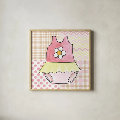 Coastal Baby VI by Beth Grove. Shown in a natural wood glass frame for a timeless modern aesthetic. Available as an archival giclee rolled canvas, fine art paper, or poster print. SKU 29314a.