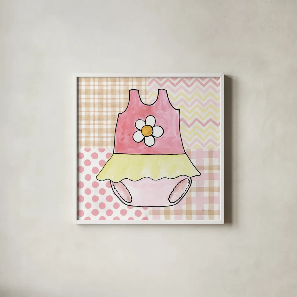 Coastal Baby VI by Beth Grove. Shown in a crisp white glass frame for a clean and minimalist style. Available as an archival giclee rolled canvas, fine art paper, or poster print. SKU 29314a.