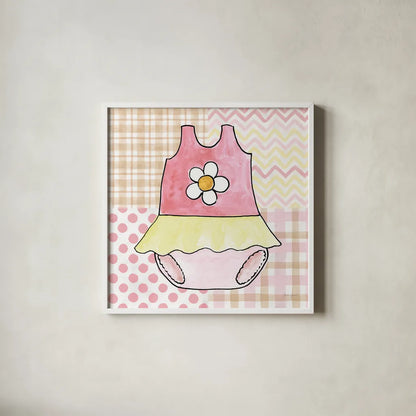 Coastal Baby VI by Beth Grove. Shown in a crisp white glass frame for a clean and minimalist style. Available as an archival giclee rolled canvas, fine art paper, or poster print. SKU 29314a.