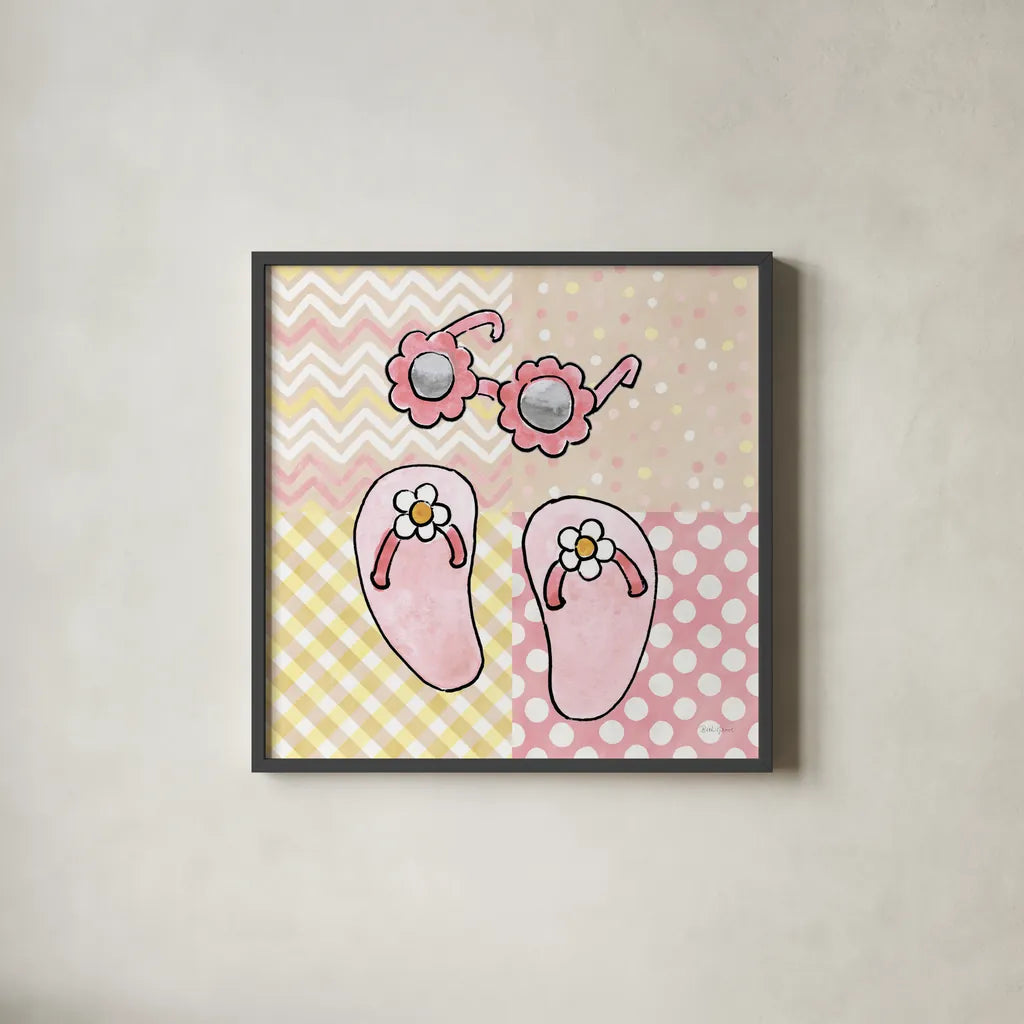 Coastal Baby VII by Beth Grove. Shown in a sleek black glass frame for a contemporary gallery look. Available as an archival giclee rolled canvas, fine art paper, or poster print. SKU 29315a.