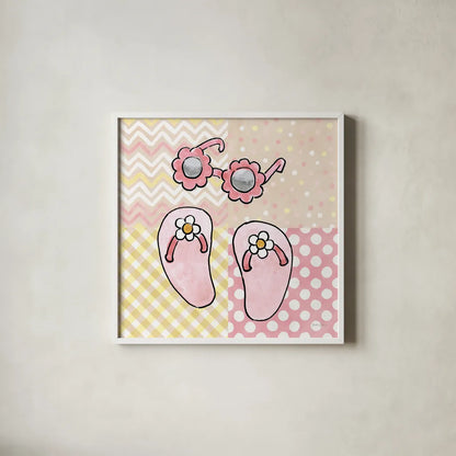 Coastal Baby VII by Beth Grove. Shown in a crisp white glass frame for a clean and minimalist style. Available as an archival giclee rolled canvas, fine art paper, or poster print. SKU 29315a.