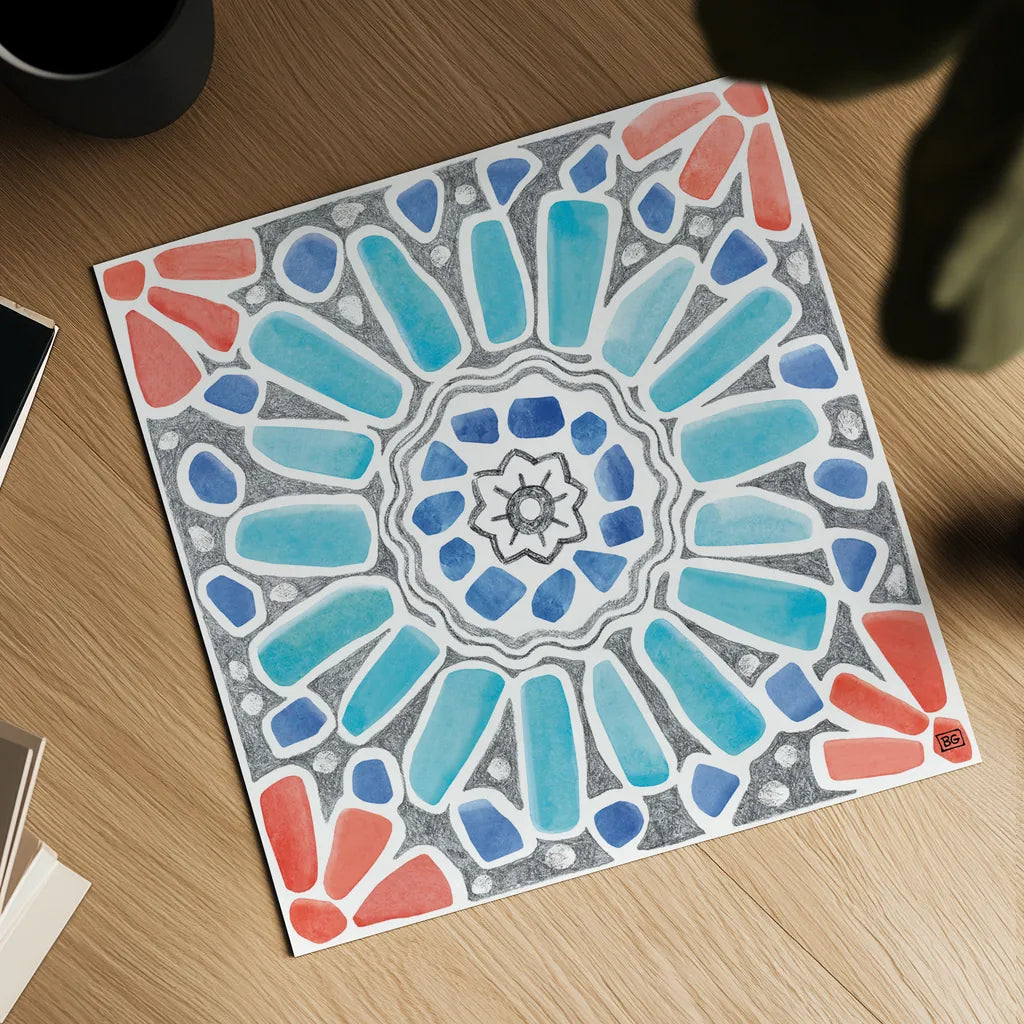 Coastal Sea Life VII by Beth Grove. Shown as a detailed flat fine art print, highlighting archival giclee quality. Available as an archival giclee rolled canvas, fine art paper, or poster print. SKU 36190a.