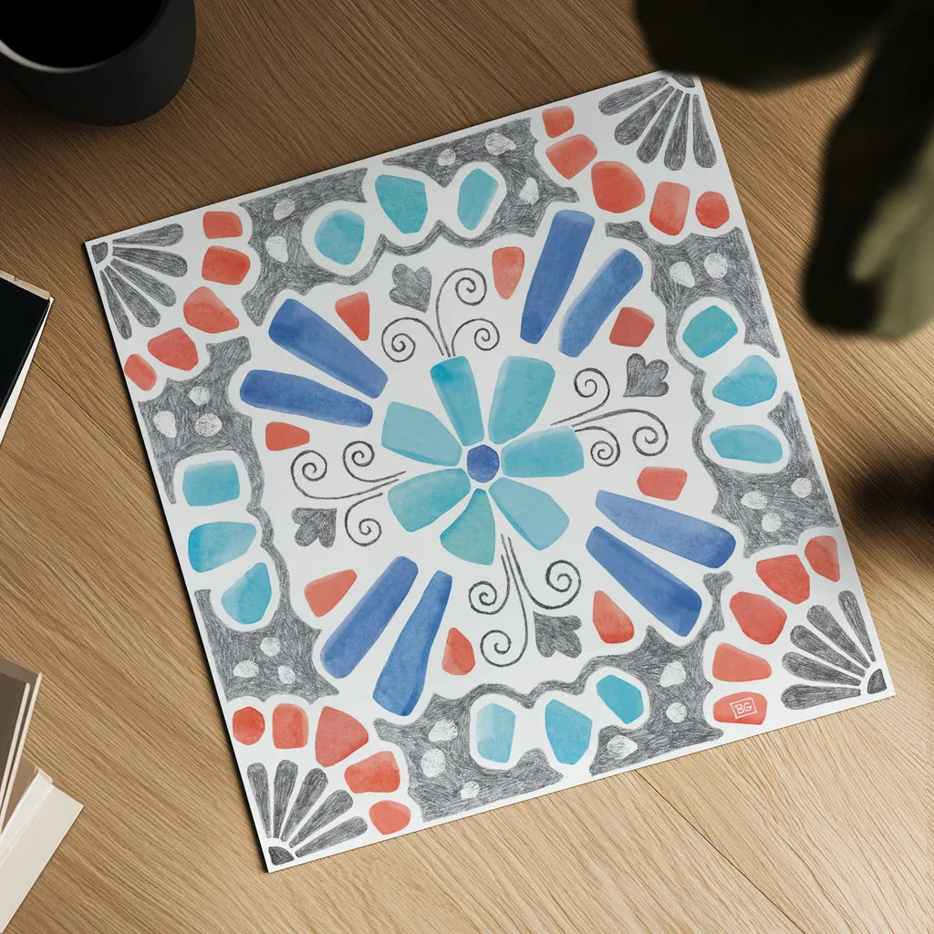 Coastal Sea Life VIII by Beth Grove. Shown as a detailed flat fine art print, highlighting archival giclee quality. Available as an archival giclee rolled canvas, fine art paper, or poster print. SKU 36191a.