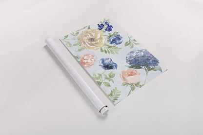 Coastline Botanical I Blue by Beth Grove. shown as a rolled paper print. Available as archival giclee rolled canvas, fine art paper, or poster print. SKU 58556i.