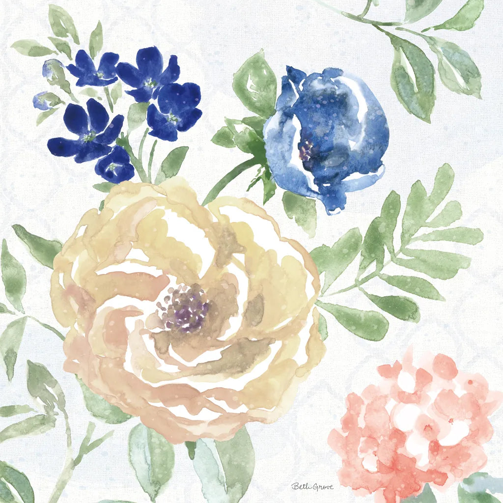 Coastline Botanical II by Beth Grove. SKU 58549a. Archival Giclee Fine art print for wall decor.