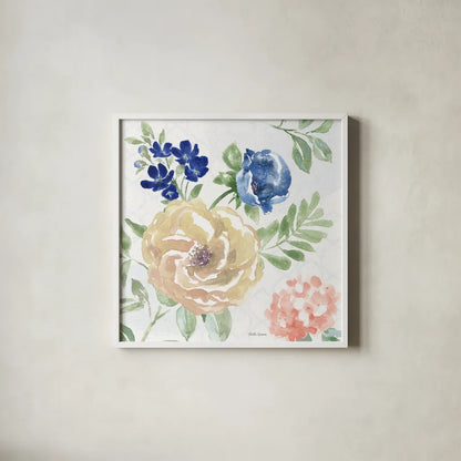 Coastline Botanical II by Beth Grove. Shown in a crisp white glass frame for a clean and minimalist style. Available as an archival giclee rolled canvas, fine art paper, or poster print. SKU 58549a.