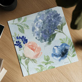 Coastline Botanical III Blue by Beth Grove. Shown as a detailed flat fine art print, highlighting archival giclee quality. Available as an archival giclee rolled canvas, fine art paper, or poster print. SKU 58558a.