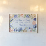 Coastline Botanical IV Blue by Beth Grove. shown as a paper print in a white frame. Available as a archival giclee rolled canvas, fine art paper, or poster print. SKU 58559i.
