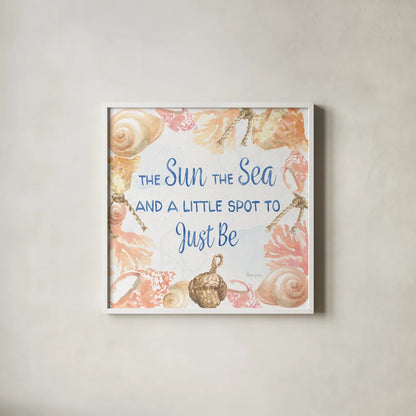 Coastline Botanical IX by Beth Grove. Shown in a crisp white glass frame for a clean and minimalist style. Available as an archival giclee rolled canvas, fine art paper, or poster print. SKU 59136a.