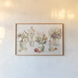 Cottage Charm I by Beth Grove. shown as a paper print in a natural frame. Available as a archival giclee rolled canvas, fine art paper, or poster print. SKU 69264i.
