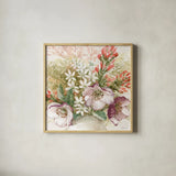 Cottage Charm IV by Beth Grove. Shown in a natural wood glass frame for a timeless modern aesthetic. Available as an archival giclee rolled canvas, fine art paper, or poster print. SKU 69267a.