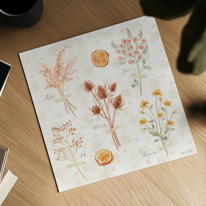 Cottage Charm IX by Beth Grove. Shown as a detailed flat fine art print, highlighting archival giclee quality. Available as an archival giclee rolled canvas, fine art paper, or poster print. SKU 69272a.