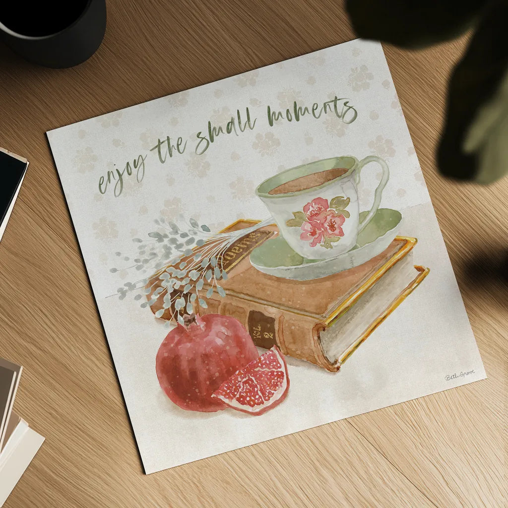 Cottage Charm VI by Beth Grove. Shown as a detailed flat fine art print, highlighting archival giclee quality. Available as an archival giclee rolled canvas, fine art paper, or poster print. SKU 69269a.