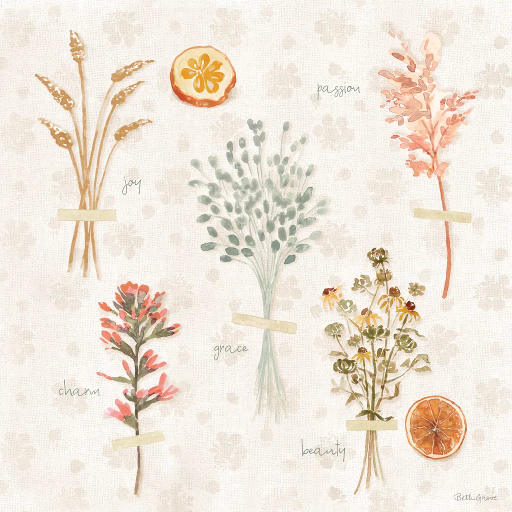 Cottage Charm VIII by Beth Grove. SKU 69271a. Archival Giclee Fine art print for wall decor.