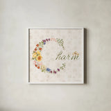 Cottage Charm XI by Beth Grove. Shown in a crisp white glass frame for a clean and minimalist style. Available as an archival giclee rolled canvas, fine art paper, or poster print. SKU 69274a.