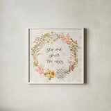 Cottage Charm XII by Beth Grove. Shown in a crisp white glass frame for a clean and minimalist style. Available as an archival giclee rolled canvas, fine art paper, or poster print. SKU 82519a.