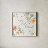 Daisy Days VI by Beth Grove. Shown in a crisp white glass frame for a clean and minimalist style. Available as an archival giclee rolled canvas, fine art paper, or poster print. SKU 81994a.