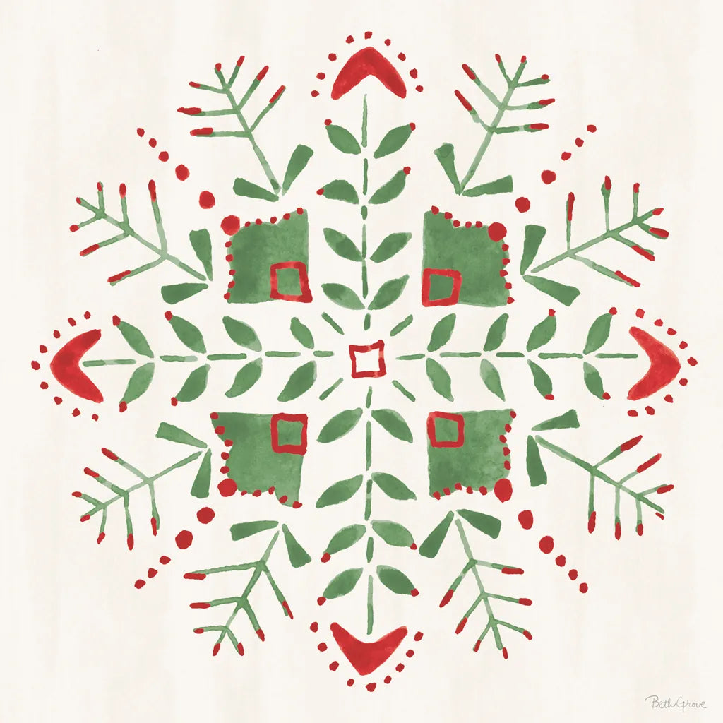 Decorative Holiday IX by Beth Grove. SKU 94303a. Archival Giclee Fine art print for wall decor.