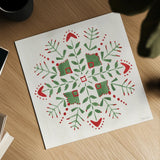 Decorative Holiday IX by Beth Grove. Shown as a detailed flat fine art print, highlighting archival giclee quality. Available as an archival giclee rolled canvas, fine art paper, or poster print. SKU 94303a.