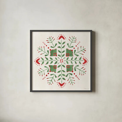 Decorative Holiday IX by Beth Grove. Shown in a sleek black glass frame for a contemporary gallery look. Available as an archival giclee rolled canvas, fine art paper, or poster print. SKU 94303a.