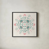 Decorative Holiday IX Pastel by Beth Grove. Shown in a sleek black glass frame for a contemporary gallery look. Available as an archival giclee rolled canvas, fine art paper, or poster print. SKU 95275a.
