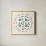 Decorative Holiday IX Pastel by Beth Grove. Shown in a natural wood glass frame for a timeless modern aesthetic. Available as an archival giclee rolled canvas, fine art paper, or poster print. SKU 95275a.