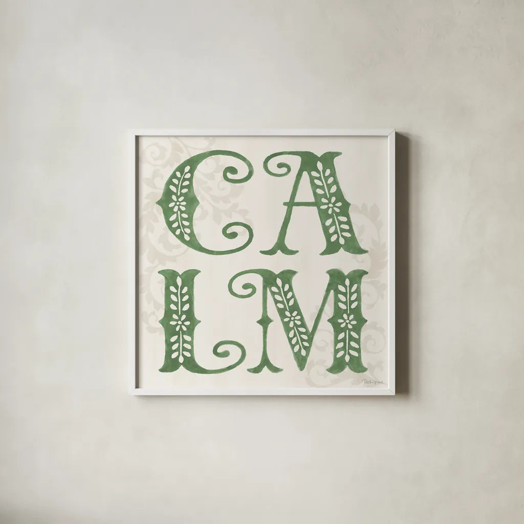 Decorative Holiday V by Beth Grove. Shown in a crisp white glass frame for a clean and minimalist style. Available as an archival giclee rolled canvas, fine art paper, or poster print. SKU 94299a.