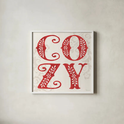 Decorative Holiday VI by Beth Grove. Shown in a crisp white glass frame for a clean and minimalist style. Available as an archival giclee rolled canvas, fine art paper, or poster print. SKU 94300a.