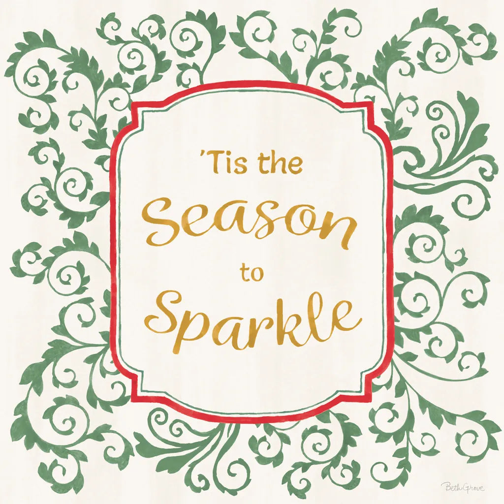 Decorative Holiday VIII by Beth Grove. SKU 94302a. Archival Giclee Fine art print for wall decor.