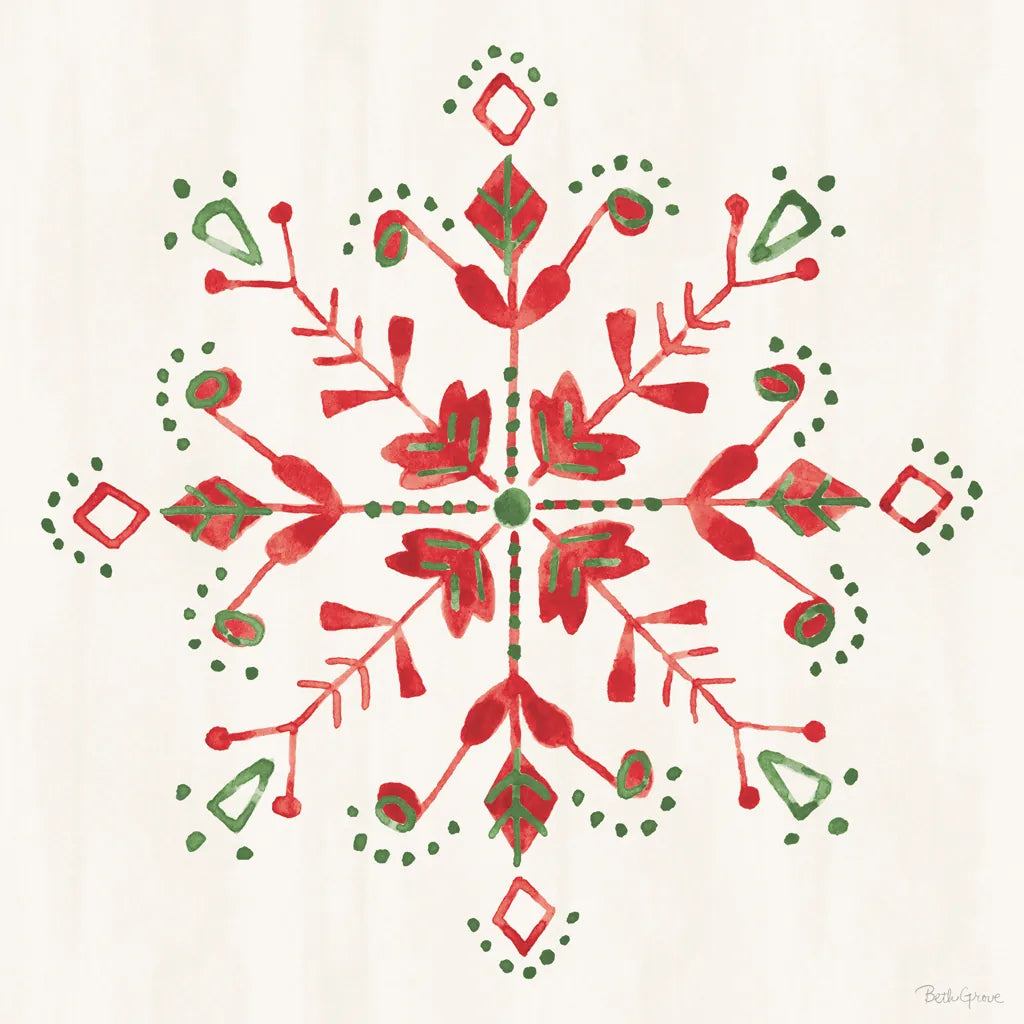 Decorative Holiday X by Beth Grove. SKU 94304a. Archival Giclee Fine art print for wall decor.