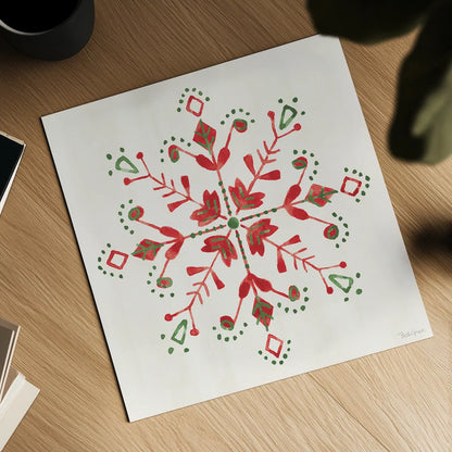Decorative Holiday X by Beth Grove. Shown as a detailed flat fine art print, highlighting archival giclee quality. Available as an archival giclee rolled canvas, fine art paper, or poster print. SKU 94304a.