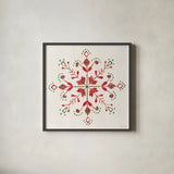 Decorative Holiday X by Beth Grove. Shown in a sleek black glass frame for a contemporary gallery look. Available as an archival giclee rolled canvas, fine art paper, or poster print. SKU 94304a.