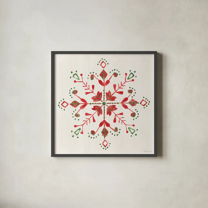 Decorative Holiday X by Beth Grove. Shown in a sleek black glass frame for a contemporary gallery look. Available as an archival giclee rolled canvas, fine art paper, or poster print. SKU 94304a.