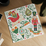 Decorative Holiday XII by Beth Grove. Shown as a detailed flat fine art print, highlighting archival giclee quality. Available as an archival giclee rolled canvas, fine art paper, or poster print. SKU 99971a.