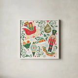 Decorative Holiday XII by Beth Grove. Shown in a crisp white glass frame for a clean and minimalist style. Available as an archival giclee rolled canvas, fine art paper, or poster print. SKU 99971a.