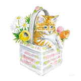 Easter Kitties IV by Beth Grove. SKU 40428a. Archival Giclee Fine art print for wall decor.