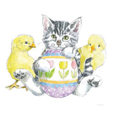 Easter Kitties V by Beth Grove. SKU 40429a. Archival Giclee Fine art print for wall decor.
