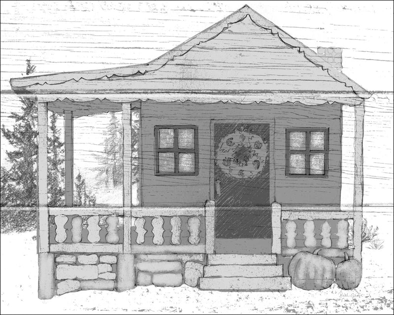Fall Cabin I by Beth Grove