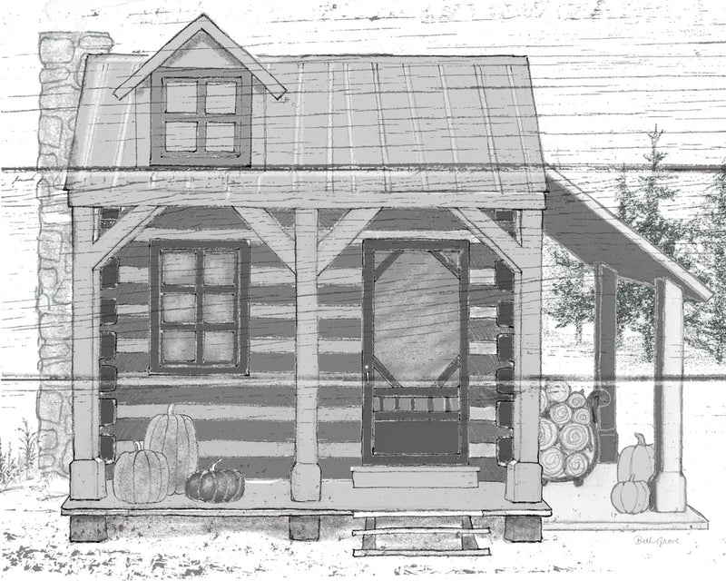 Fall Cabin II by Beth Grove