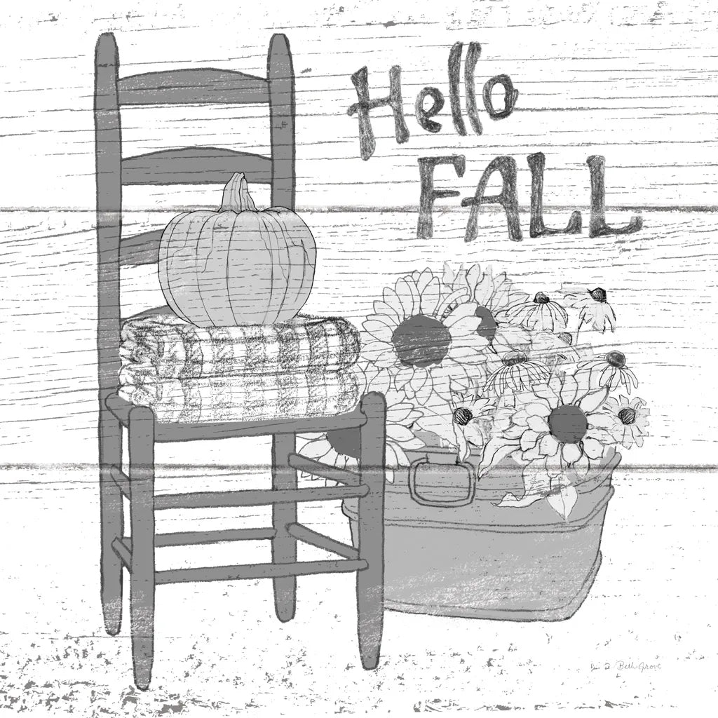 Fall Cabin III by Beth Grove. SKU 35500a. Archival Giclee Fine art print for wall decor.