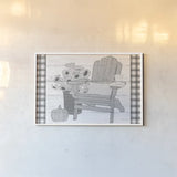 Fall Cabin V by Beth Grove. shown as a paper print in a white frame. Available as a archival giclee rolled canvas, fine art paper, or poster print. SKU 35502i.