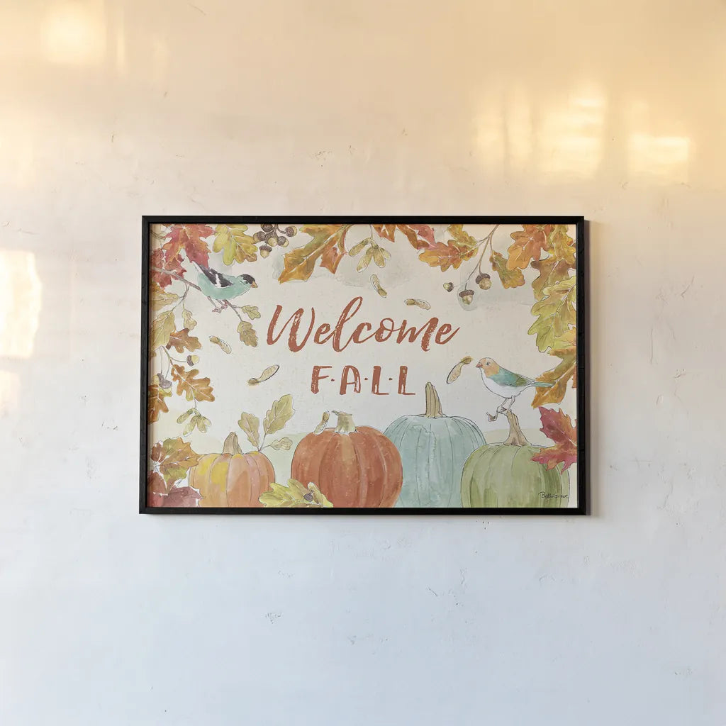 Falling for Fall I by Beth Grove. shown as a paper print in a black flame. Available as a archival giclee rolled canvas, fine art paper, or poster print. SKU 43734i.