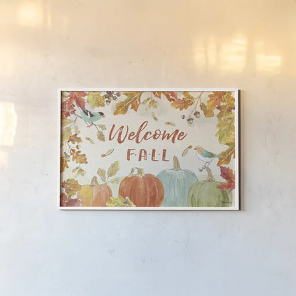 Falling for Fall I by Beth Grove. shown as a paper print in a white frame. Available as a archival giclee rolled canvas, fine art paper, or poster print. SKU 43734i.