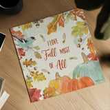 Falling for Fall III by Beth Grove. Shown as a detailed flat fine art print, highlighting archival giclee quality. Available as an archival giclee rolled canvas, fine art paper, or poster print. SKU 43736a.