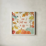 Falling for Fall III by Beth Grove. Shown in a crisp white glass frame for a clean and minimalist style. Available as an archival giclee rolled canvas, fine art paper, or poster print. SKU 43736a.
