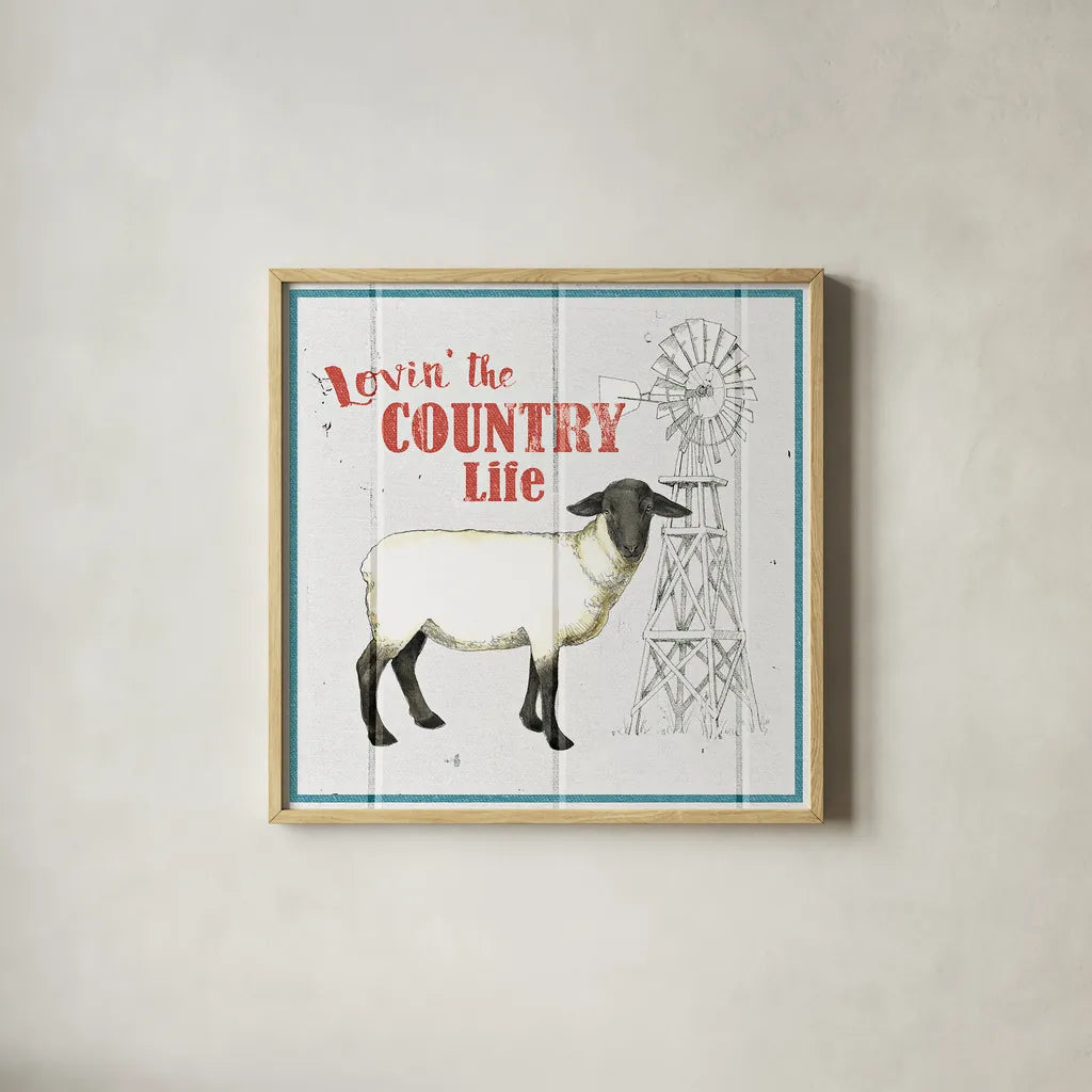 Farm To Table I by Beth Grove. Shown in a natural wood glass frame for a timeless modern aesthetic. Available as an archival giclee rolled canvas, fine art paper, or poster print. SKU 25708a.