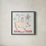 Farm To Table III by Beth Grove. Shown in a sleek black glass frame for a contemporary gallery look. Available as an archival giclee rolled canvas, fine art paper, or poster print. SKU 25710a.