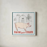 Farm To Table III by Beth Grove. Shown in a crisp white glass frame for a clean and minimalist style. Available as an archival giclee rolled canvas, fine art paper, or poster print. SKU 25710a.