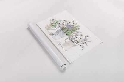 Farmhouse Cotton I Sage by Beth Grove. shown as a rolled paper print. Available as archival giclee rolled canvas, fine art paper, or poster print. SKU 57448i.